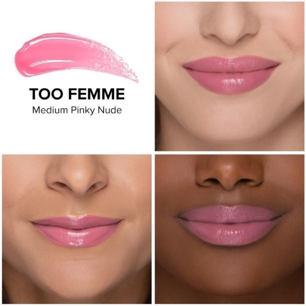 Too Faced Too Femme heartcore Lipstick in Too Femme (Baby Pink) NEW! FULL SIZE!